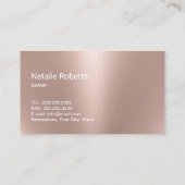 Cleaning Service Modern Roos Gold Maid Visitekaartje (Achterkant)