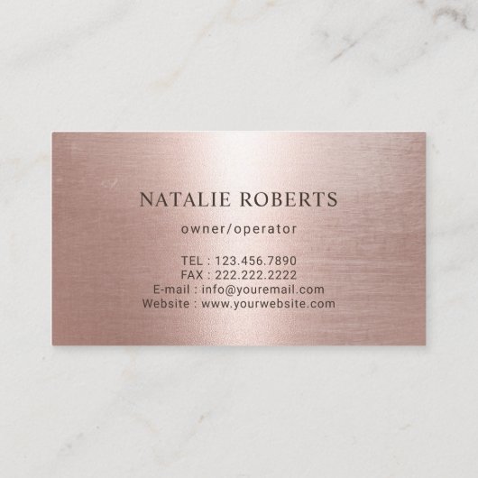 Cleaning Service Modern Roos Gold Maid Visitekaartje (Achterkant)