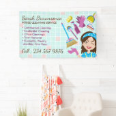 Cleaning Service omvat Janitorial Maid Business Spandoek (Insitu)