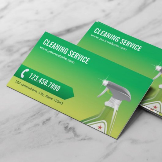 Cleaning Service Professional Green Visitekaartje