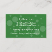 Cleaning Service Professional Visitekaartje (Achterkant)