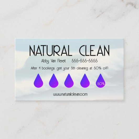 Cleaning Service Rewards Card Contactkaartje (Voorkant)