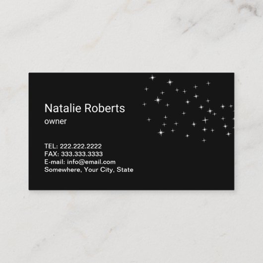 Cleaning Service Silver Spray Tropical Leaves Visitekaartje (Achterkant)