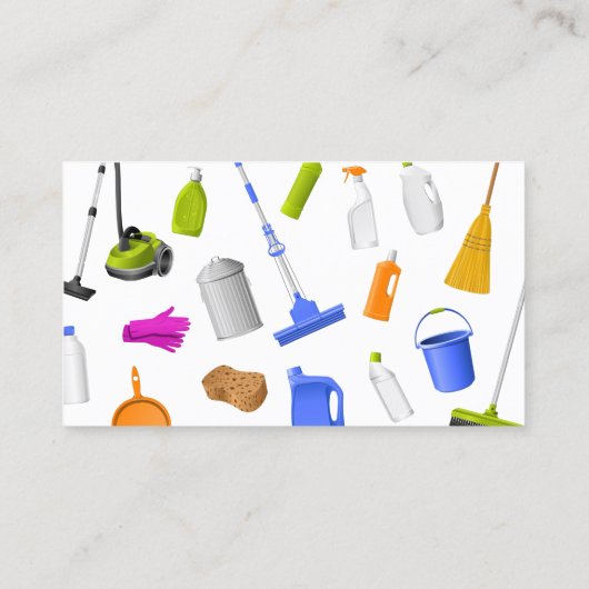 Cleaning Service Standard, eenvoudig Visitekaartje (Achterkant)