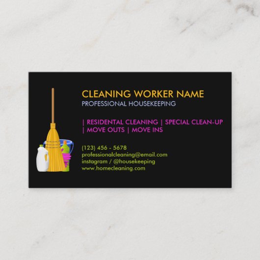Cleaning Service Standard modern Visitekaartje (Voorkant)