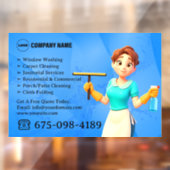 Cleaning Service Window Cling Raamsticker (Vel 2)