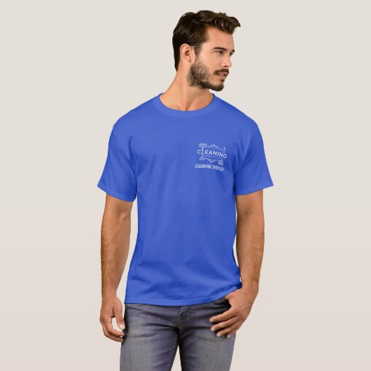 Cleaning Services Business Logo T-Shirt (Voorkant volledig)