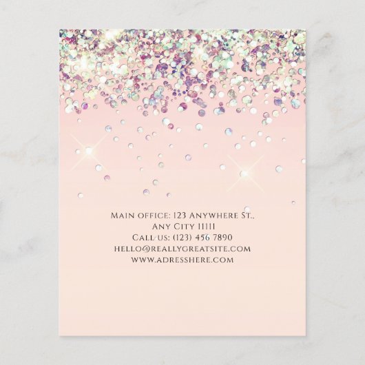 Cleaning Services House Houeping Elegant Glitter Flyer (Achterkant)