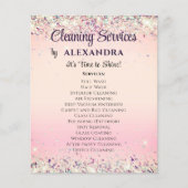Cleaning Services House Houeping Elegant Glitter Flyer (Voorkant)