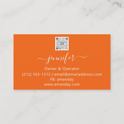 Cleaning Services House Maid Oranje Gold Visitekaartje (Achterkant)