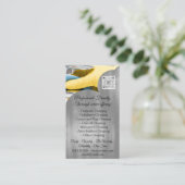 Cleaning Services House QRCode Foto grijs houden Visitekaartje (Staand voorkant)