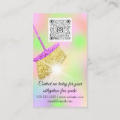 Cleaning Services House QRCode Logo Groom Visitekaartje (Achterkant)