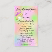 Cleaning Services House QRCode Logo Groom Visitekaartje (Voorkant)