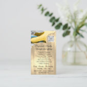 Cleaning Services House QRCode Photo Gold Visitekaartje (Staand voorkant)