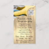 Cleaning Services House QRCode Photo Gold Visitekaartje (Voorkant)