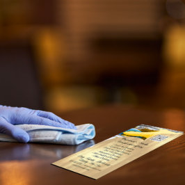 Cleaning Services House QRCode Photo Gold Visitekaartje