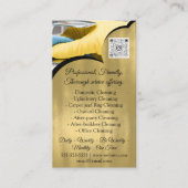 Cleaning Services House QRCode Photo Gold Visitekaartje (Voorkant)