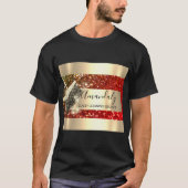 Cleaning Services Maid House Keeping Gold Glitter T-shirt (Voorkant)