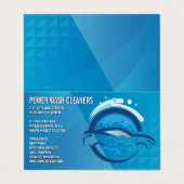 Cleaning Services | Pressure Wash Car Bubbles Visitekaartje (Buitenkant ongevouwen)