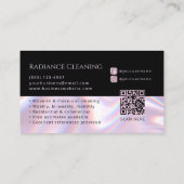 Cleaning Services Supplies Modern QR Code Visitekaartje (Achterkant)