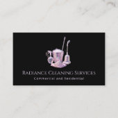 Cleaning Services Supplies Modern QR Code Visitekaartje (Voorkant)