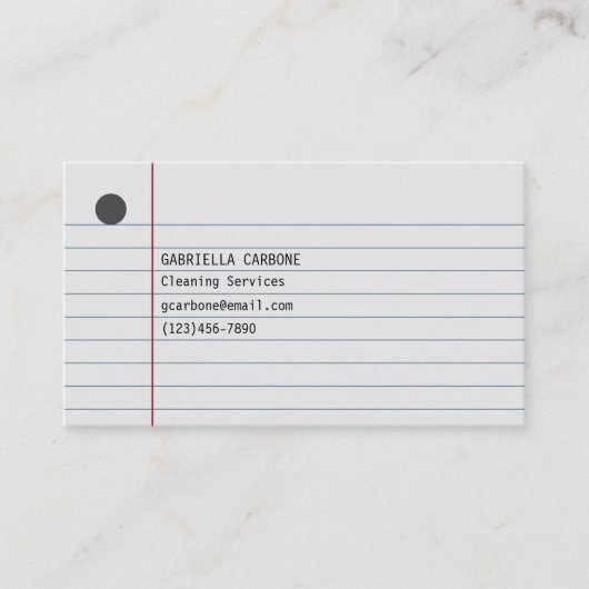 Cleaning Services Visitekaartje (Voorkant)