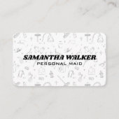 Cleaning Tools Pattern | Maid Services Visitekaartje (Voorkant)