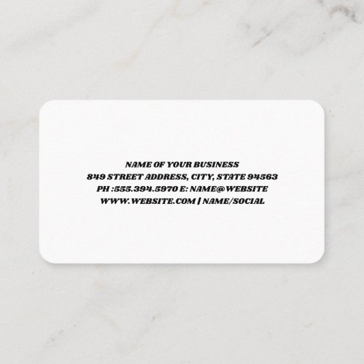 Cleaning Tools Pattern | Maid Services Visitekaartje (Achterkant)