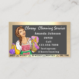 Cleaning van Kantoor in het Classy House Maid Grey Visitekaartje