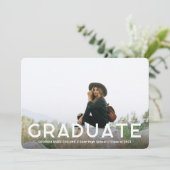 Cleanly Stated Afstuderen Foto Aankondiging (Staand voorkant)