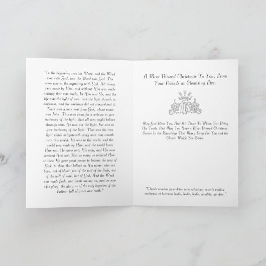 Cleansing Fire Christmas Card Feestdagen Kaart (Binnen)