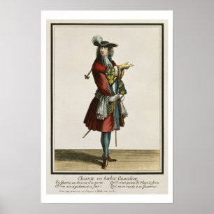 Cleante Dress as a Cavalier, mode bord, c.16 Poster