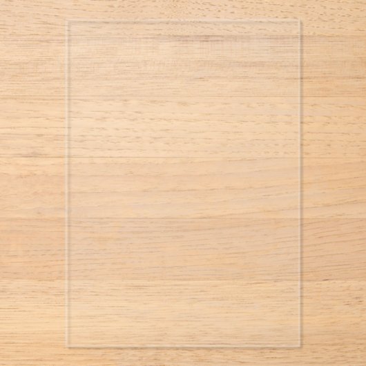 Clear 5 "x 7" Blank Wedding Menu Acryl Uitnodigingen (Voorkant)