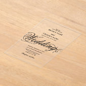 Clear Acryl Elegante Classy Luxe bruiloft Acryl Uitnodigingen (Laagn)