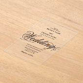 Clear Acryl Elegante Classy Luxe bruiloft Uitnodigingen (Laagn)