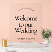 Clear Acryl Huwelijk Welkom Teken Minimalistisch Bord (Huwelijk)