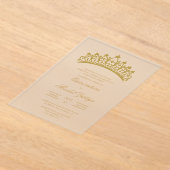 Clear acryl Quinceanera Acryl Uitnodigingen (Laagn)