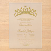 Clear acryl Quinceanera Acryl Uitnodigingen (Voorkant)