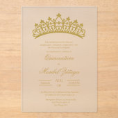 Clear acryl Quinceanera Uitnodigingen (Voorkant)