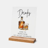 Clear Acryl Whiskey Bar Drinken teken Acryl Bord (Hoek)