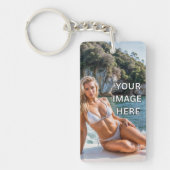 CLEAR! 🔑 Acrylen sleutelhanger – Voeg afbeelding (Voorkant)