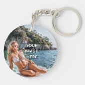 CLEAR! 🔑 Acrylic Keychain – Add Image or Text (Achterkant)