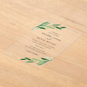 Clear Acrylic Leaf Wedding Invitation Acryl Uitnodigingen (Laagn)