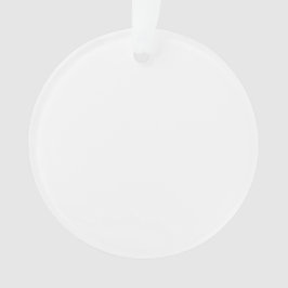 Clear Acrylic Ornament in Elegant Circle Shape