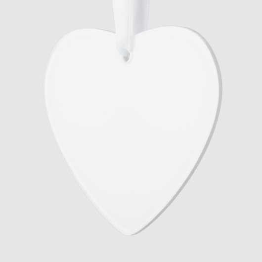 Clear Acrylic Ornament in Elegant Heart Shape (voorkant)