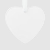 Clear Acrylic Ornament in Elegant Heart Shape (voorkant)