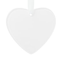 Clear Acrylic Ornament in Elegant Heart Shape