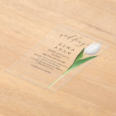 Clear Acrylic Tulip Wedding Invitation Acryl Uitnodigingen (Laagn)