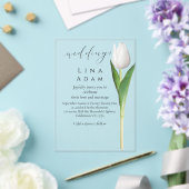 Clear Acrylic Tulip Wedding Invitation Acryl Uitnodigingen (Insitu (Huwelijk))