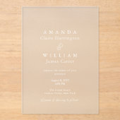 Clear Acrylic Wedding Invitation | Luxury French Acryl Uitnodigingen (Voorkant)